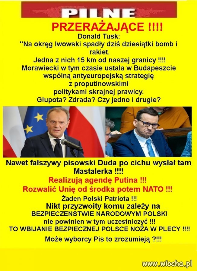 Zdrajca czy głupek ? A może dwa w jednym ?