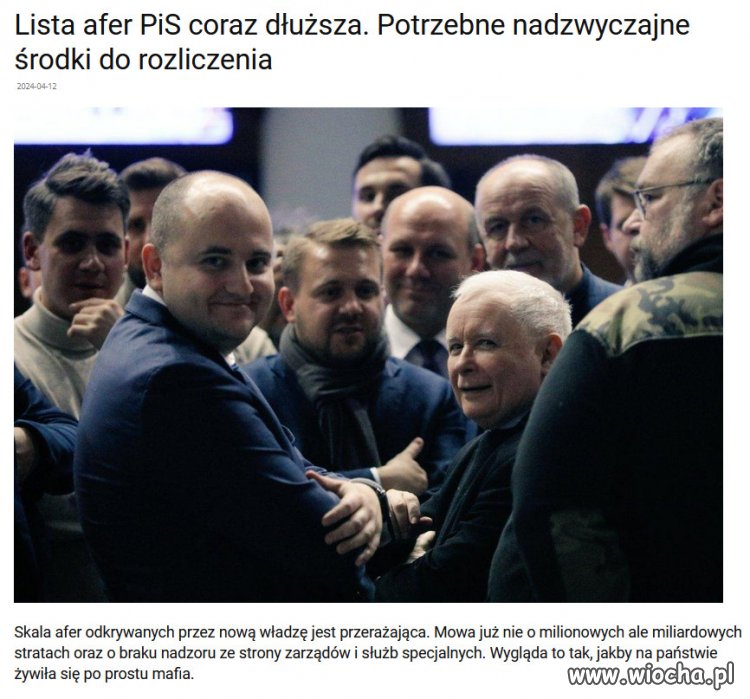 Potrzeba nadzwyczajnych środków i szybkiego rozliczenia PiS.