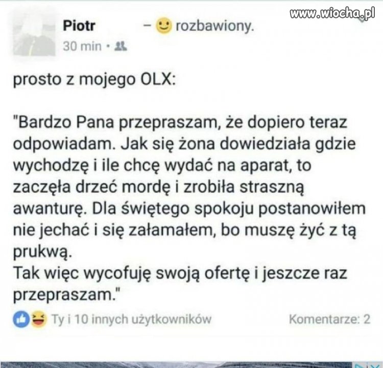 Nie ustalił tego ze swoją prukwą