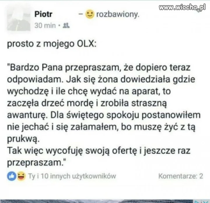 Nie ustalił tego ze swoją prukwą