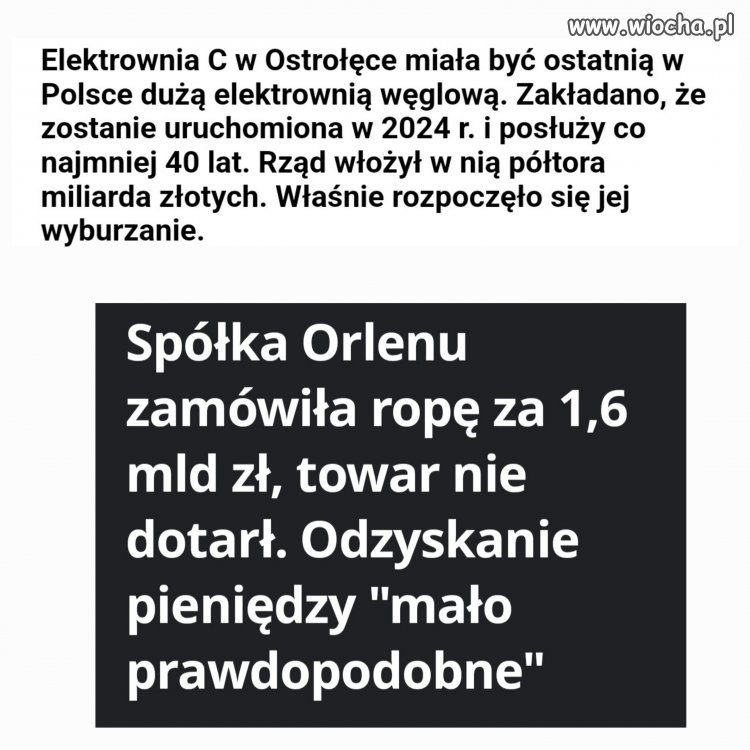 Najpierw  Ostrołęka, a też to