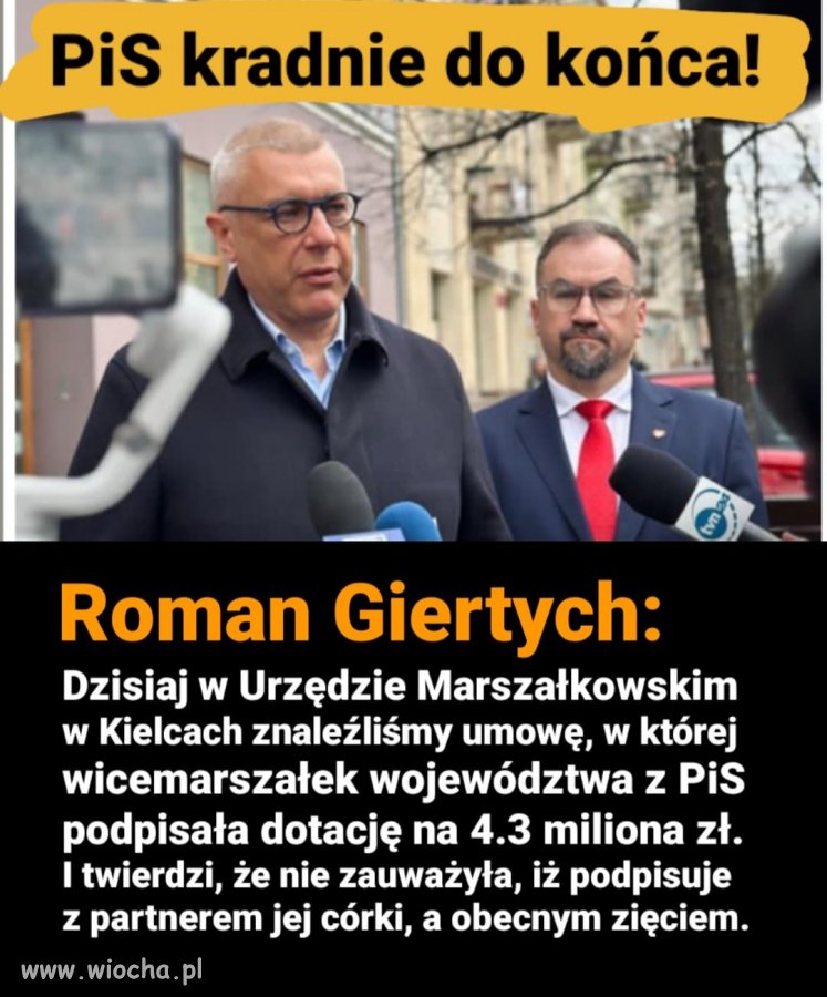 PiS kradł i ma zamiar to robić dalej, dlatego #IdziemyNaWybory. 