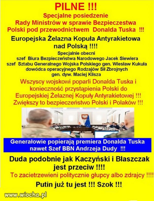 PiS, Du*pa i Putin jest przeciw obronie Polski!