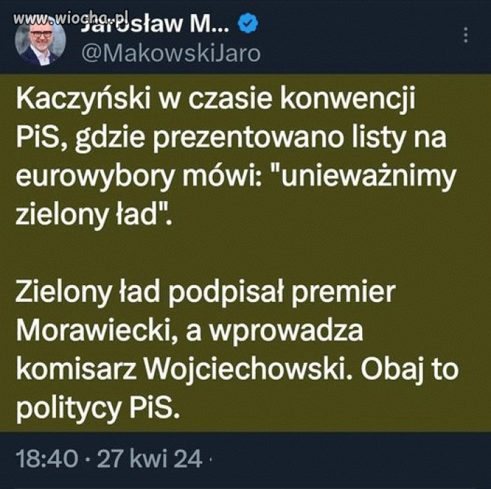 Zapomniał czy może nie chce pamiętać?