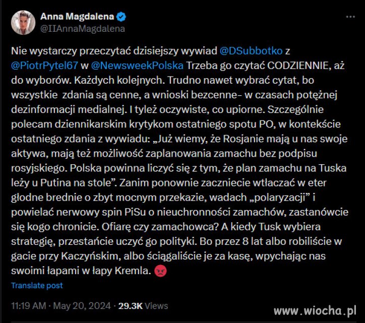 Mocne ostrzeżenie: Plan zamachu na Tuska leży u Putina na stole