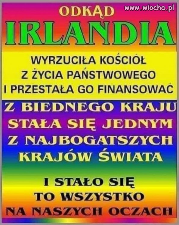 Im bardziej religijny narod, tym bardziej zacofany i ubogi!