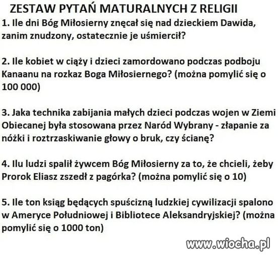 Katoliku, a ty jak dobrze