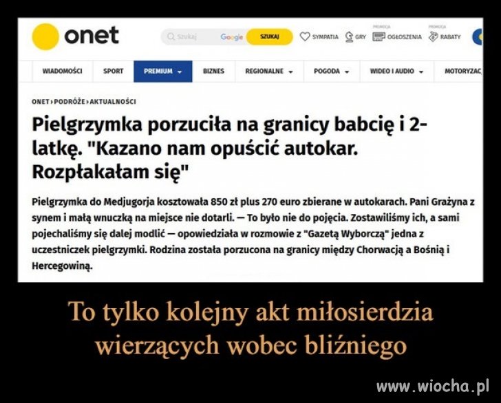 Idźcie z bogiem, niech was prowadzi. A my jedziemy