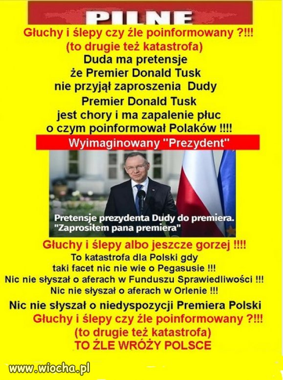 Może rżnie głupa , bo sam siedzi w tych aferach !