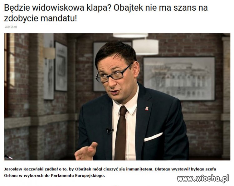 Obajtek ma niewielkie szanse na zdobycie mandatu.