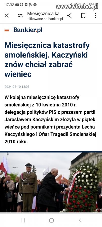 Znowu wieniec chciał zabrać