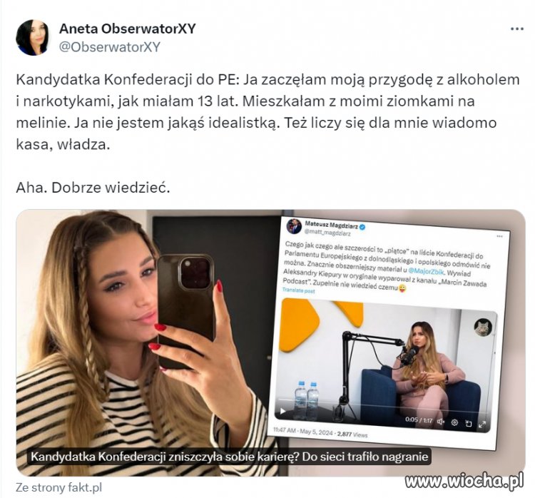 ''Liczy się dla mnie, wiadomo, kasa, władza''