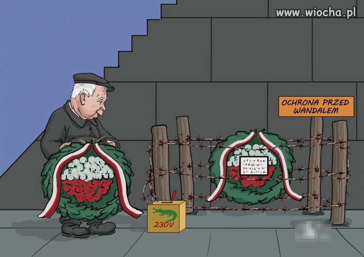 Ten znowu wieniec chciał zabrać. Jakby zabrał, to