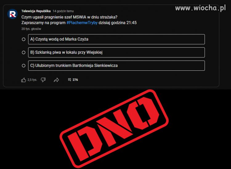 Taka ankieta na kanale YT Republika