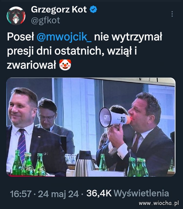 Wariatem to on był od urodzenia ...
