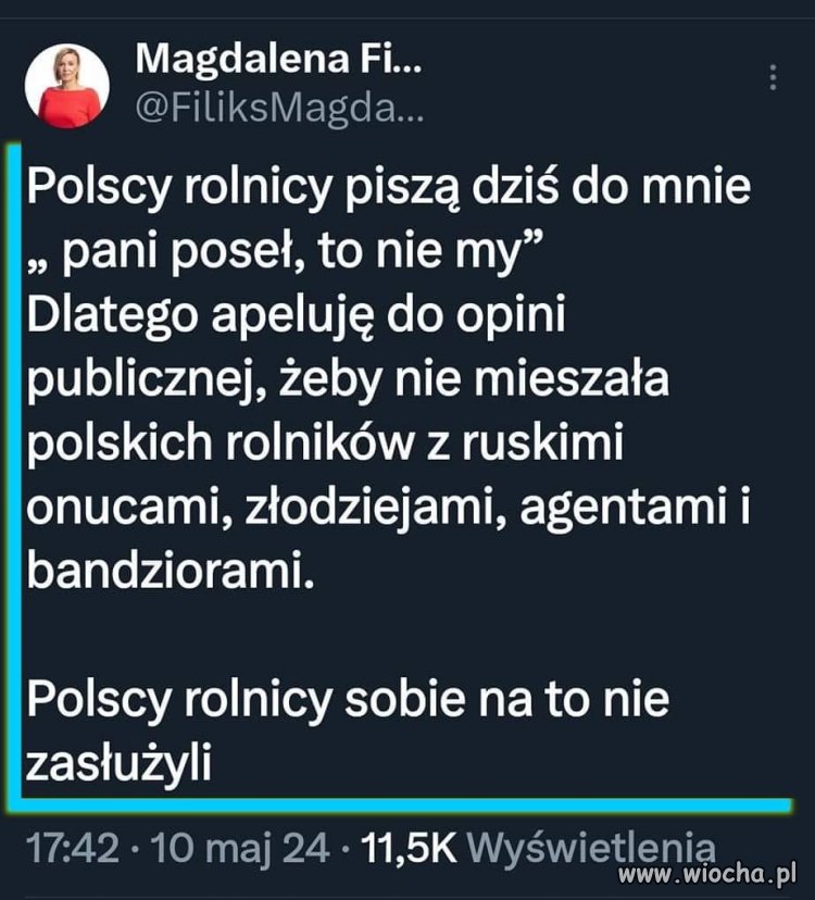 Wczoraj w Wawie to nie rolnicy protestowali ...