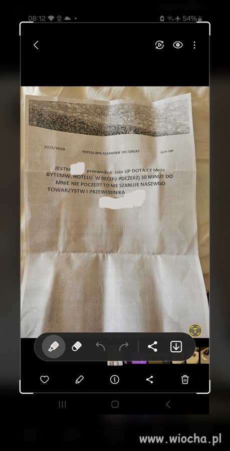 Wiadomość od rezydenta biura podróży