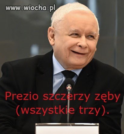 Bezzębny uśmiech prezesa.