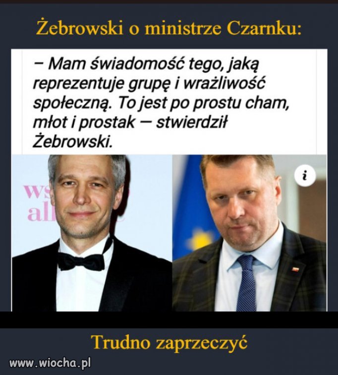Przypomnę że na Czarnka głosowało 121 tys. głupszych od niego!