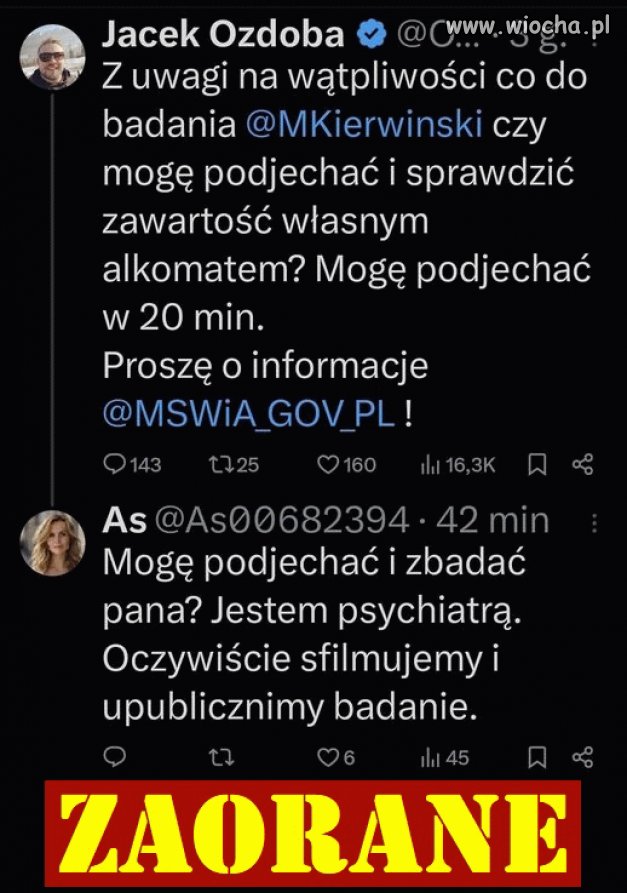 Mistrzowskie zaoranie pisowskiego idioty