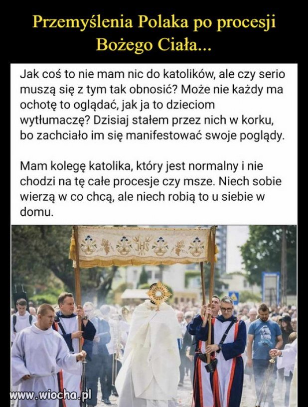 Tylko przypomne - Polska nie jest państwem wyznaniowym.