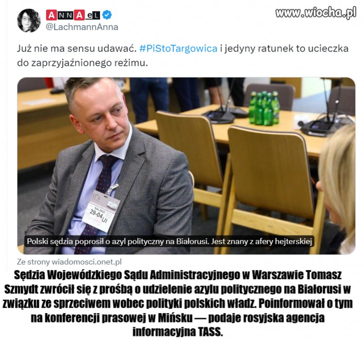 Polski sędzia poprosił o azyl polityczny na Białorusi.
