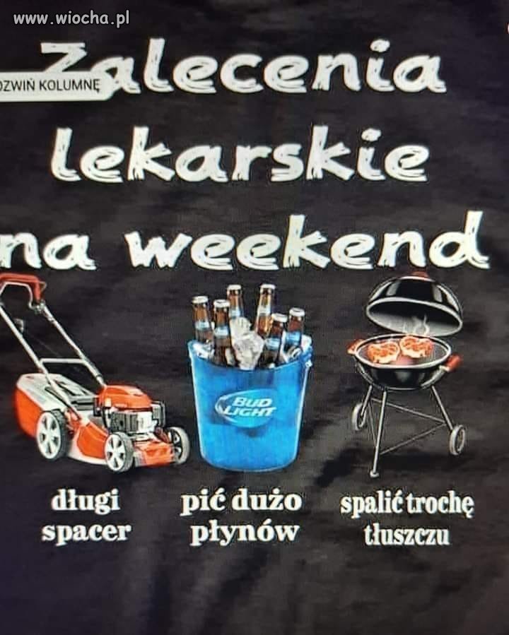 Na weekend.