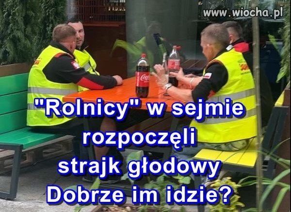 Strajk głodowy rolników.
