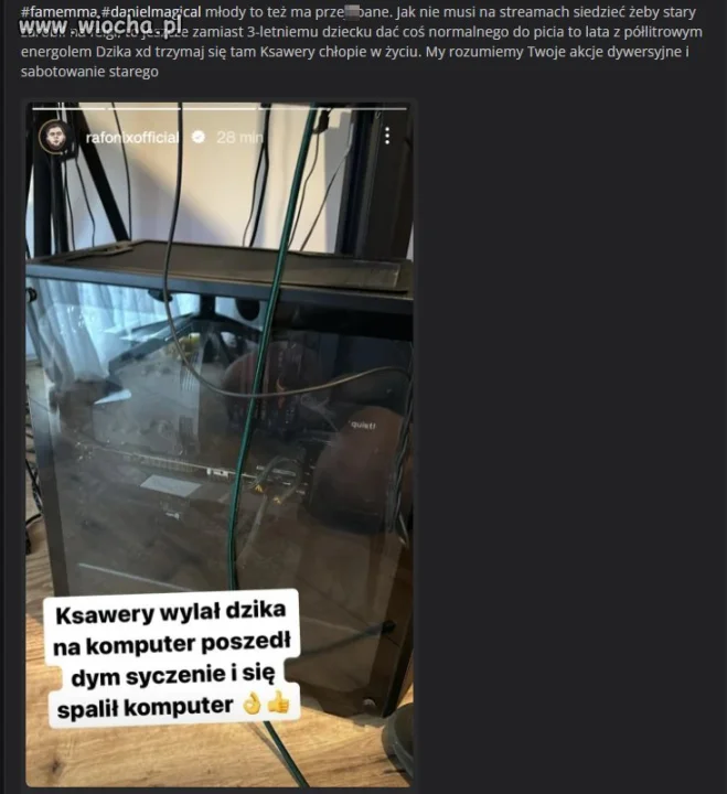 Tragedia Rodzinna dziecko ojcu komputer zalało