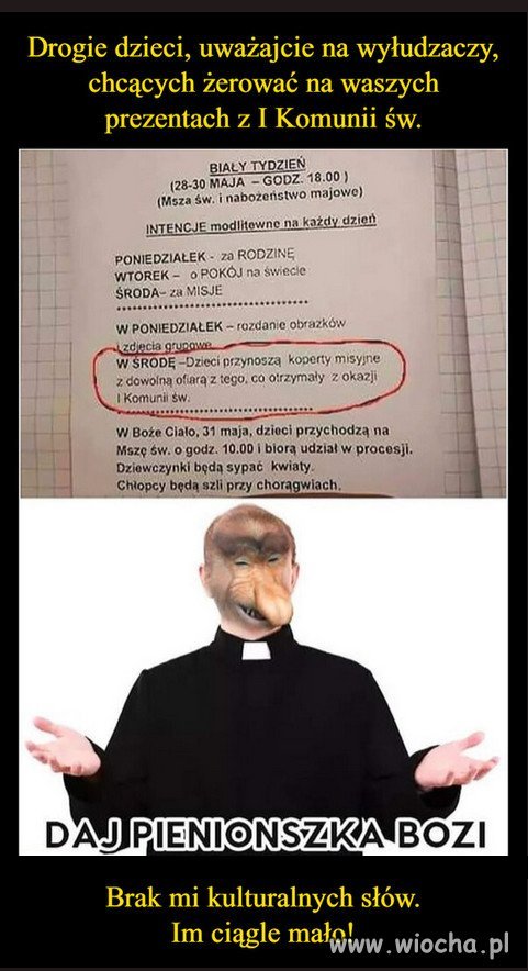 Dlaczego ta ich "bozia" potrzebuje tyle pieniedzy?