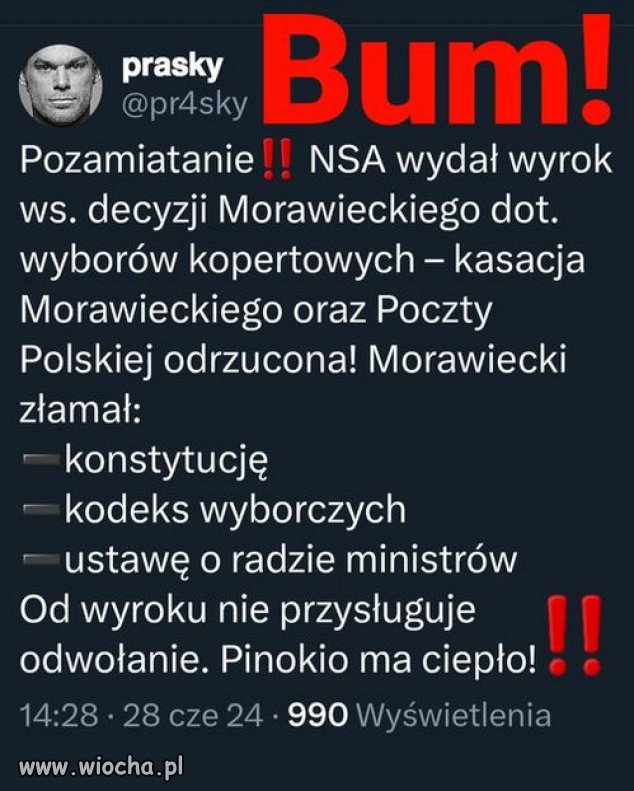 Od wyroku nie przysługuje odwołanie.  Pinokio ma ciepło!