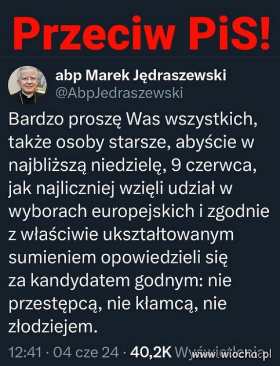 Nawet sekta kościoła, już nie popiera PiSu!
