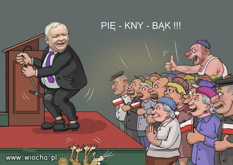 Prezes znów przemówił do zacofanego elektoratu...