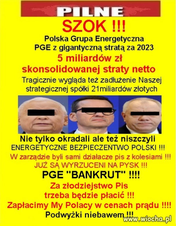 Wszedzie straty miliardowe .Pozamykac tych, zlodziei!