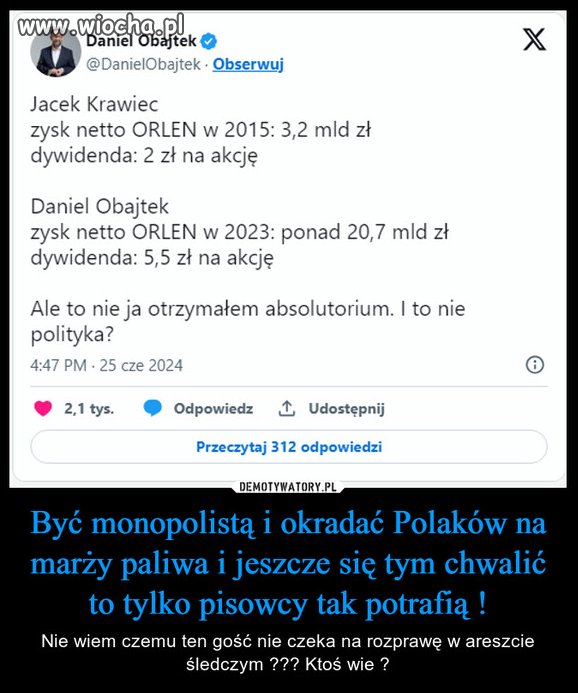 Aresztować nim będzie miał immunitet
