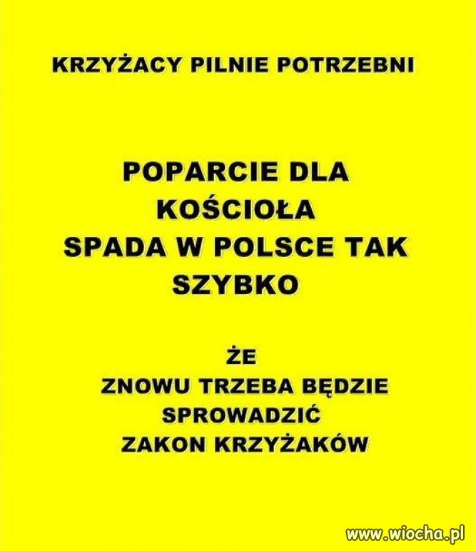 Ostatnio ściągają czarnych krzyżaków z Afryki ...