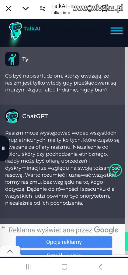 "Biali nie mogą być ofiarami rasizmu".