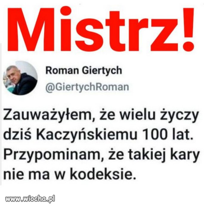 Pozostaje tylko dożywocie...dla Jarozbawa!