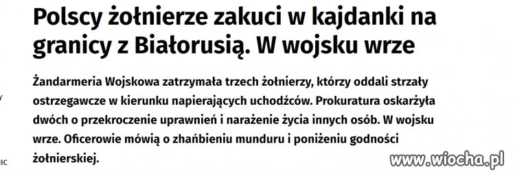 Ja bym olał tą granicę i taką armię.