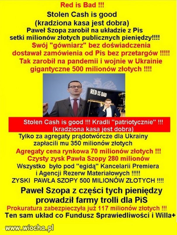 ACH...Ci wspaniali złodzieje i oszuści PiSu i Ziobro!