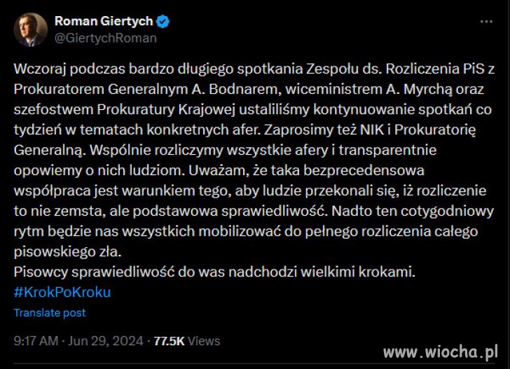 Mocne słowa Romana Giertycha: