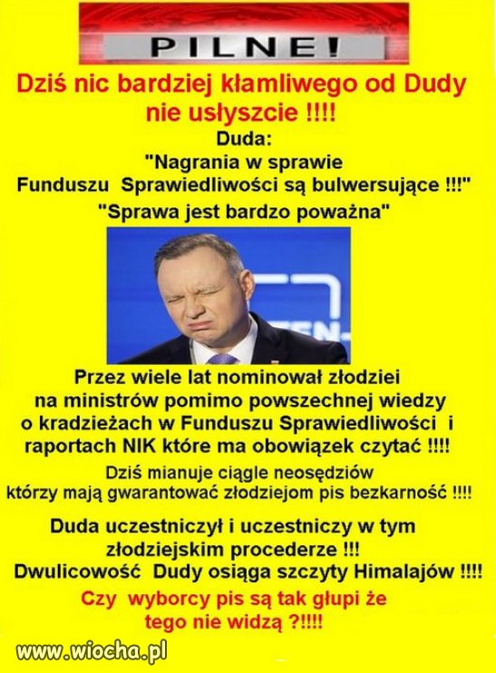 Kolejne "madrosci" Du*y i jego 146 doradcow...