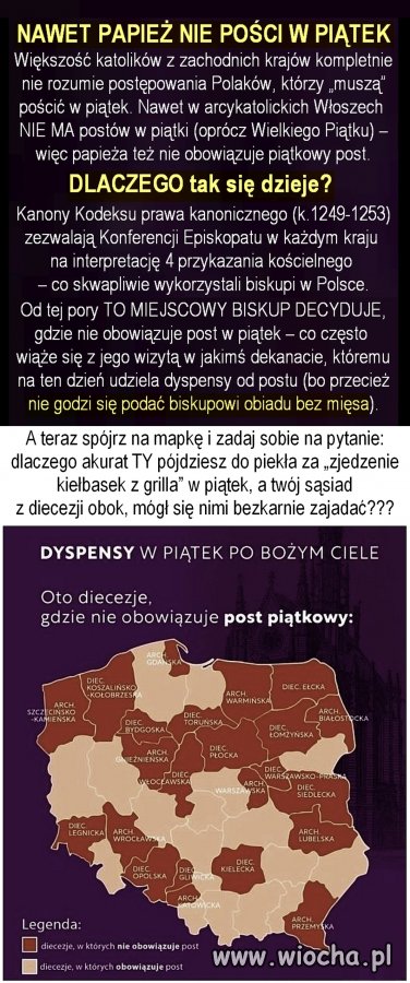 NAWET PAPIEŻ NIE POŚCI W PIĄTEK