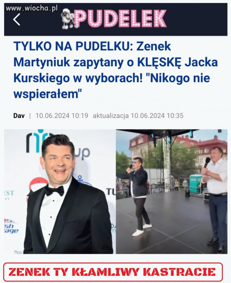 Zenek ty kłamliwa pisowska szmato