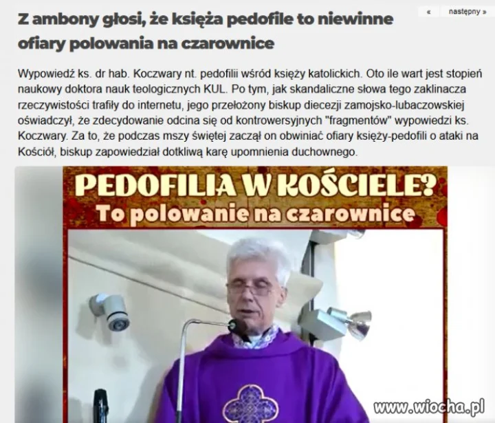 Pedofile sekty kosciola to...niewinne ofiary!