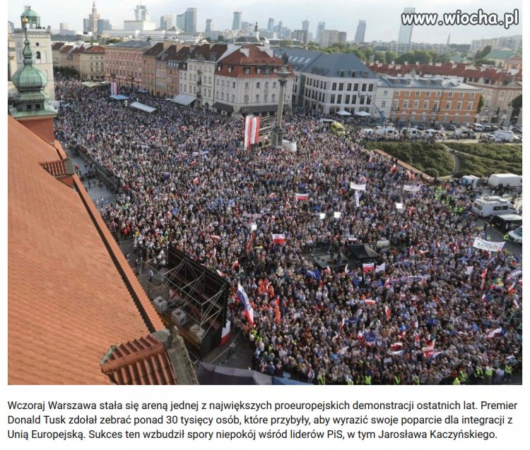 Kaczyński nie ukrywał swojego przerażenia sukcesem demonstracji.
