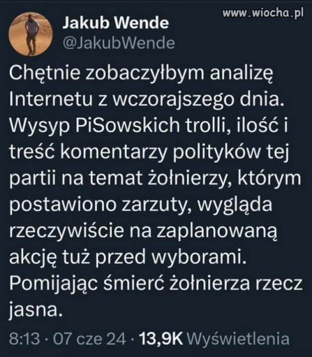 Tonacy PiS brzytwy sie chwyta...fabrykujac afere!
