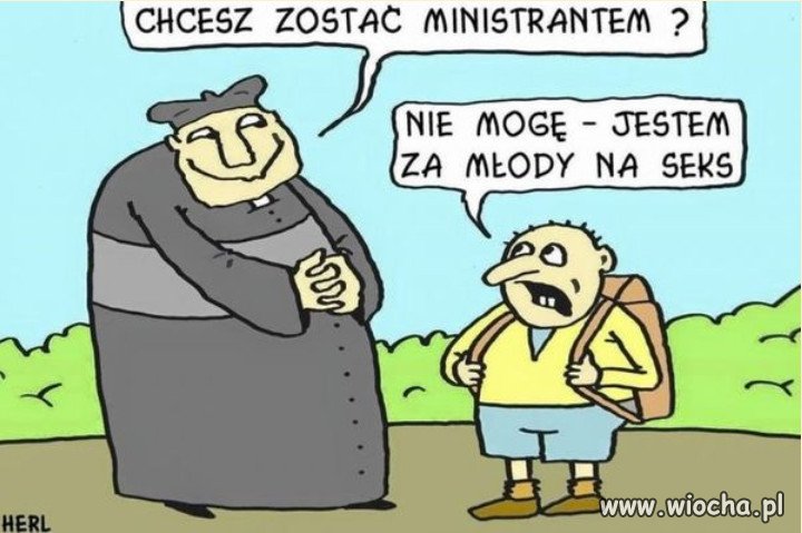 W parafiach mniej wiernych, brakuje ministrantów.