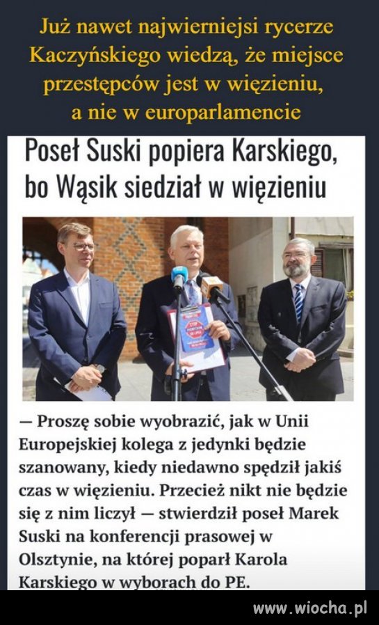 Ciemno widzę, dla kryminalistów Kaczyńskiego w PE!