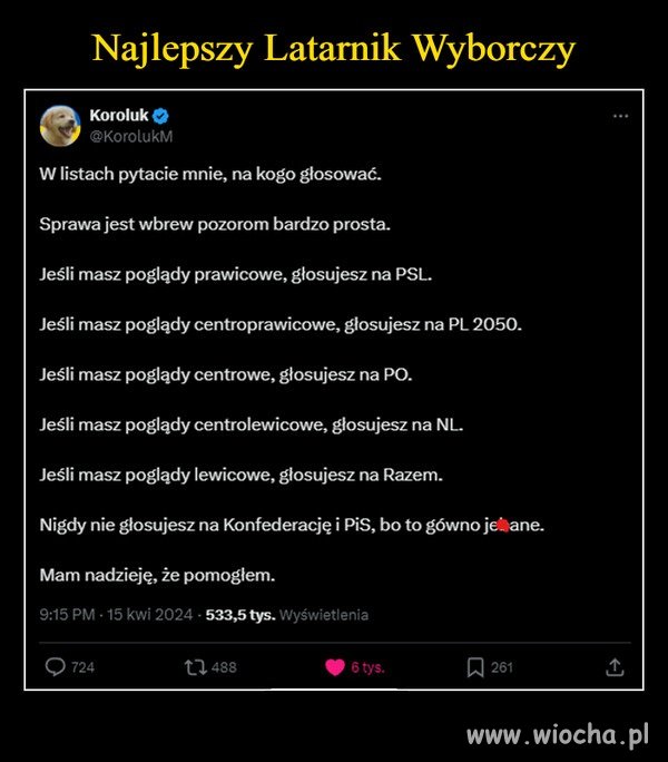 Idź w niedzielę na wybory ...